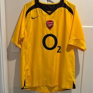 Nike Arsenal Yellow and Black Soccer Jersey